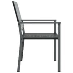 Vidaxl Vrtni stoli 6 kosov črni 54x62,5x89 cm poli ratan