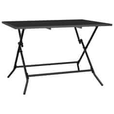 Vidaxl Zložljiva vrtna miza antracit 110x80x72 cm jeklena mreža