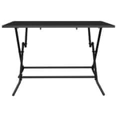 Vidaxl Zložljiva vrtna miza antracit 110x80x72 cm jeklena mreža