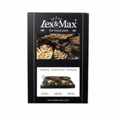 Lex & Max Dubai - Kraljevska Pasja Postelja Black/Gold 90x65 - Kraljevska Pasja Postelja