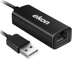 SBS Ekon adapter, USB-A, LAN, črn (ECITUSBLANK)