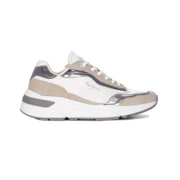 Pepe Jeans Čevlji bela White Arrow Layer
