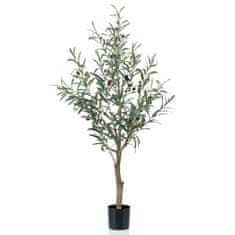 Vidaxl Umetna oljka 115 cm v plastičnem loncu