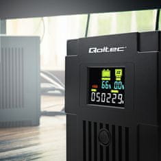 Qoltec Line Interactive UPS | Monolith | 2000VA | 1200W | LCD | USB | RJ45