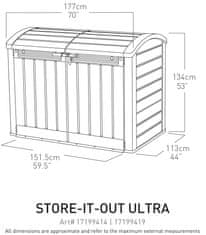 KETER Omara za shranjevanje Store it out ULTRA, bež/ rjava