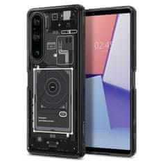 Spigen Ovitek za telefon Ultra Hybrid, zero one, črno-siv vzorec, Sony Xperia 1 V
