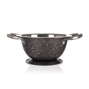 Banquet Plitvo cedilo iz nerjavečega jekla GRANITE Brown 16 x 7,7 cm, komplet 4 kosov