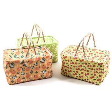 Mhome Piknik košara Pomlad 39x26x20cm / več vzorcev / pvc
