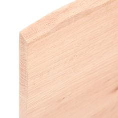Vidaxl Stenska polica 80x50x2 cm neobdelana trdna hrastovina
