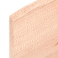 Vidaxl Stenska polica 40x60x2 cm neobdelana trdna hrastovina
