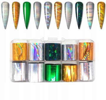 shumee 10x HOLOGRAFSKE FOLIJE ZA PRENOS 10x2,5 cm