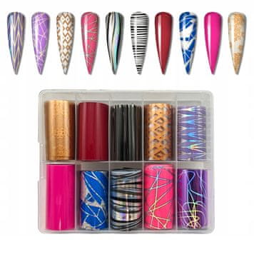 shumee 10x FOLIJA ZA PRENOS 50 cm x 4 cm KOMPLET ZA GEOMETRIJE