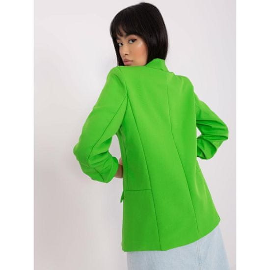 ITALY MODA Ženski suknjič z napihnjenimi rokavi PITA svetlo zelene barve DHJ-MA-7173.12_399602