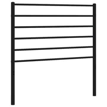Vidaxl Kovinsko nadomestno vzglavje črno 90 cm