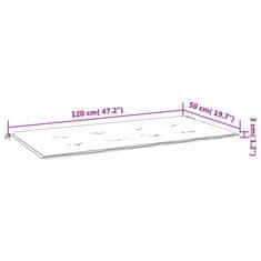 Vidaxl Blazina za vrtno klop vzorec listov 120x50x3 cm oxford tkanina