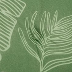 Vidaxl Blazina za vrtno klop vzorec listov 200x50x3 cm tkanina