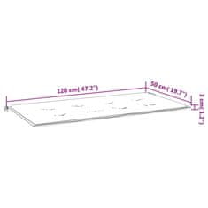 Vidaxl Blazina za vrtno klop modro bele črte 120x50x3 cm oxford