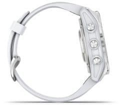 Garmin epix Pro (Gen 2) pametna ura, linija Standard, 42 mm, srebrn model z belim paščkom (010-02802-01)