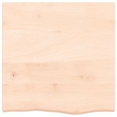 Vidaxl Stenska polica 60x60x(2-6) cm neobdelana trdna hrastovina