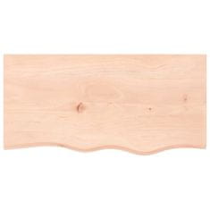 Vidaxl Stenska polica 80x40x6 cm neobdelana trdna hrastovina