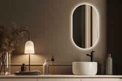 tulup.si Ovalno ogledalo z led osvetlitvijo 58x100 cm Topla svetloba