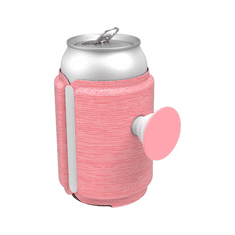 PopSockets PopThirst, nosilec za pločevinke/ pokrovček, z vgrajenim PopGrip Gen. 2, roza melanž