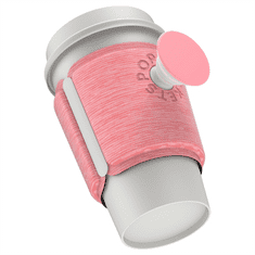PopSockets PopThirst, držalo za skodelico, z vgrajenim PopGrip Gen. 2, roza melanž