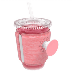 PopSockets PopThirst, držalo za skodelico, z vgrajenim PopGrip Gen. 2, roza melanž