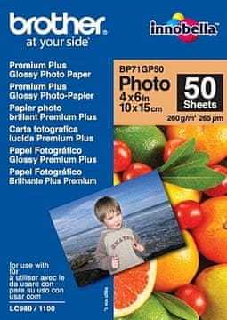 Brother BP71GP50, 50 listov, 10x15cm, visokokakovostni sijajni, 260g