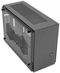 Zalman Zalmanovo ohišje M2 Mini / mini tower / ITX / 80 mm ventilator / USB 3.0 / USB 3.1 / riser kartica / steklene stranice / antracit