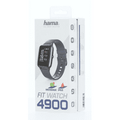 Hama Fit Watch 4900, športna ura, vodoodporna, pulz, kalorije, analiza spanja, pedometer itd.