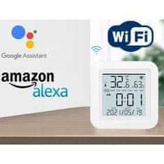 Tuya USB WiFi termometer / higrometer TUYA Google Home, Siri z LCD zaslonom