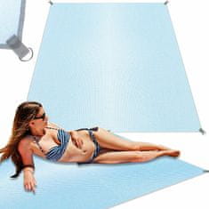 Ikonka Aga Plažna piknik odeja XXL 200x200cm Modra