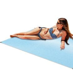 Ikonka Aga Plažna piknik odeja XXL 200x200cm Modra