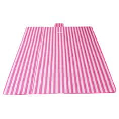 Ikonka Aga Plažna piknik odeja 200x200cm Roza