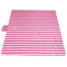 Ikonka Aga Plažna piknik odeja 200x200cm Roza