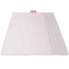 Ikonka Aga Plažna piknik odeja 200x200cm Roza
