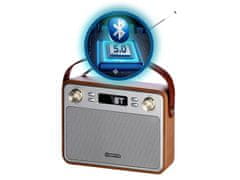 Manta RDI915X CAPRI radijski sprejemnik, FM Radio, Bluetooth 5.0, baterija, USB / microSD / AUX, ročaj, RETRO
