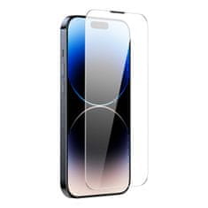 BASEUS 2x kaljeno steklo za iPhone 14 Pro Max za celoten zaslon z zaščito za zvočnik 0,3 mm