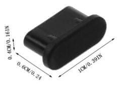 Kitajc Pokrov-ek za USB-C vhod silikonski - črn