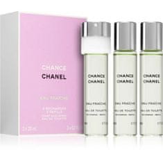 Chanel Chance Eau Fraiche - EDT polnilo (3 x 20 ml) 60 ml