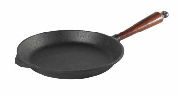 shumee SKEPP - Okrogla litoželezna ponev 26cm, lesena