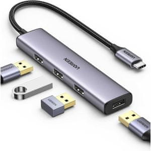 CM473 HUB adapter USB-C v 4 x USB