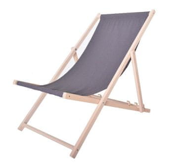 eoshop Bahama ležalnik lesena grafit