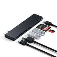 Satechi Pro Slim priklopna postaja, 1xUSB4,1xHDMI,2xUSB-A,SD/MicroSD, črn (ST-HUCPHSD)