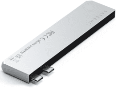 Satechi Pro Slim priklopna postaja, 1xUSB4,1xHDMI,2xUSB-A,SD/MicroSD, srebrna (ST-HUCPHSS)