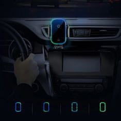BASEUS Avtomatski električni avtomobilski držalo brezžični polnilnik Qi 15W črn