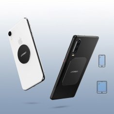Ugreen Metalna ploščica za magnetne držala za pametni telefon, črna, KOMPLET 2 kos.