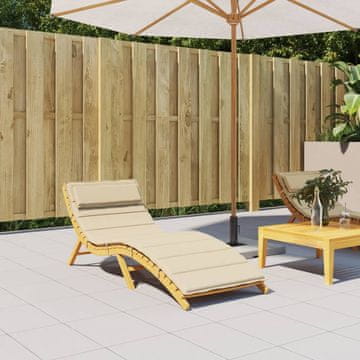 Vidaxl vidaXL Blazina za ležalnik, bež, 180x60x3 cm, blago Oxford