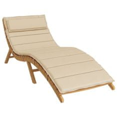 Vidaxl Blazina za ležalnik bež 180x60x4 cm oxford tkanina